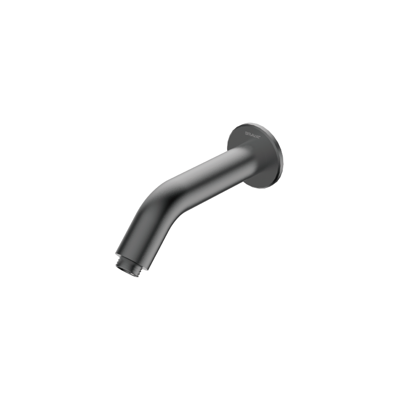 175mm Round Shower Arm Matte Black
