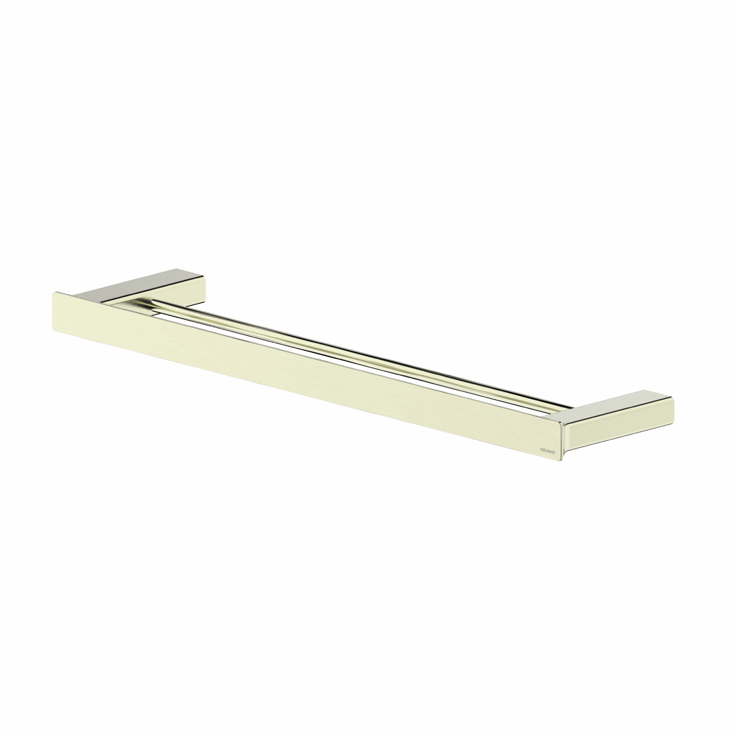 Double Towel Rail Brushed Nickel