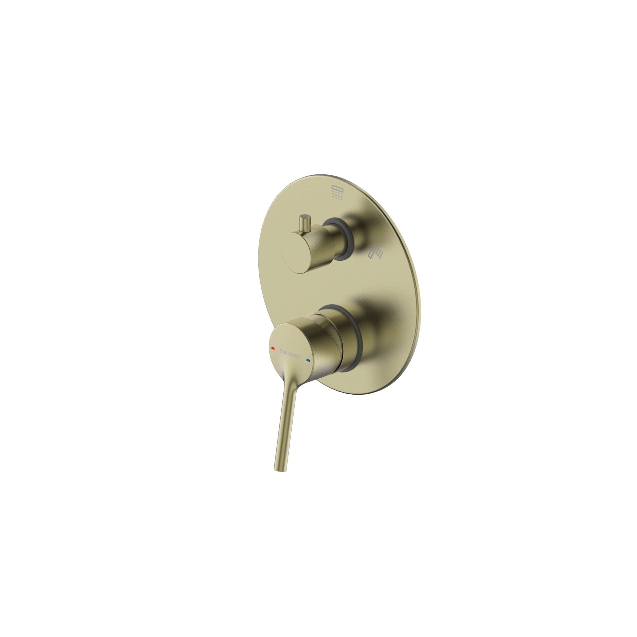 Affability Shower Mixer with Diverter Brushed Brass