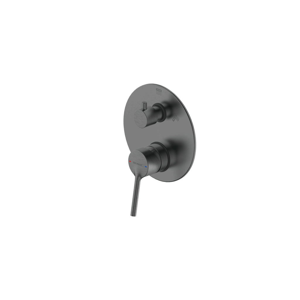 Affability Shower Mixer with Diverter Gun Metal