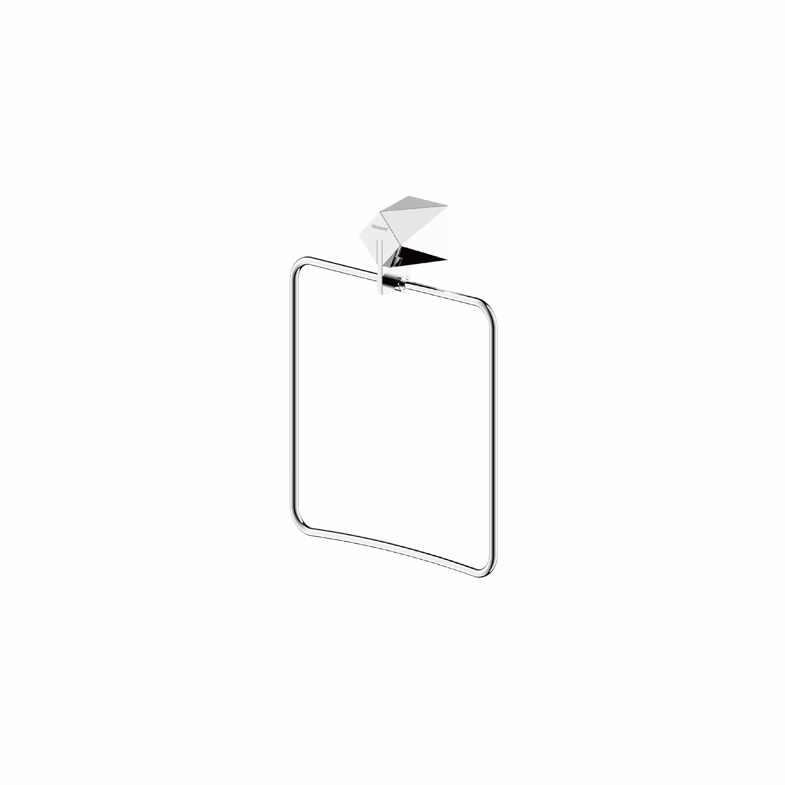 Diamond Towel Ring Chrome