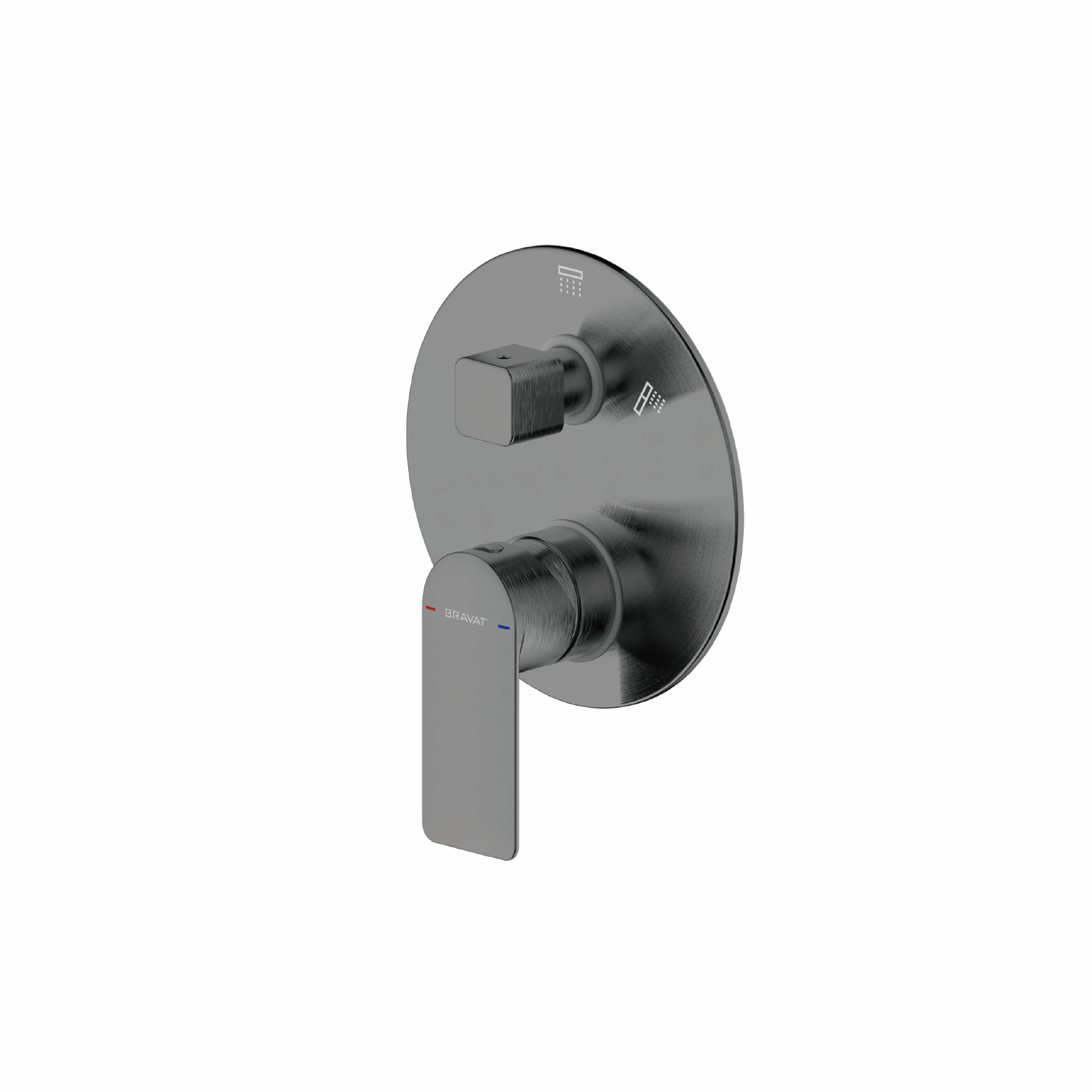 Elle Shower Mixer with Diverter Gun Metal
