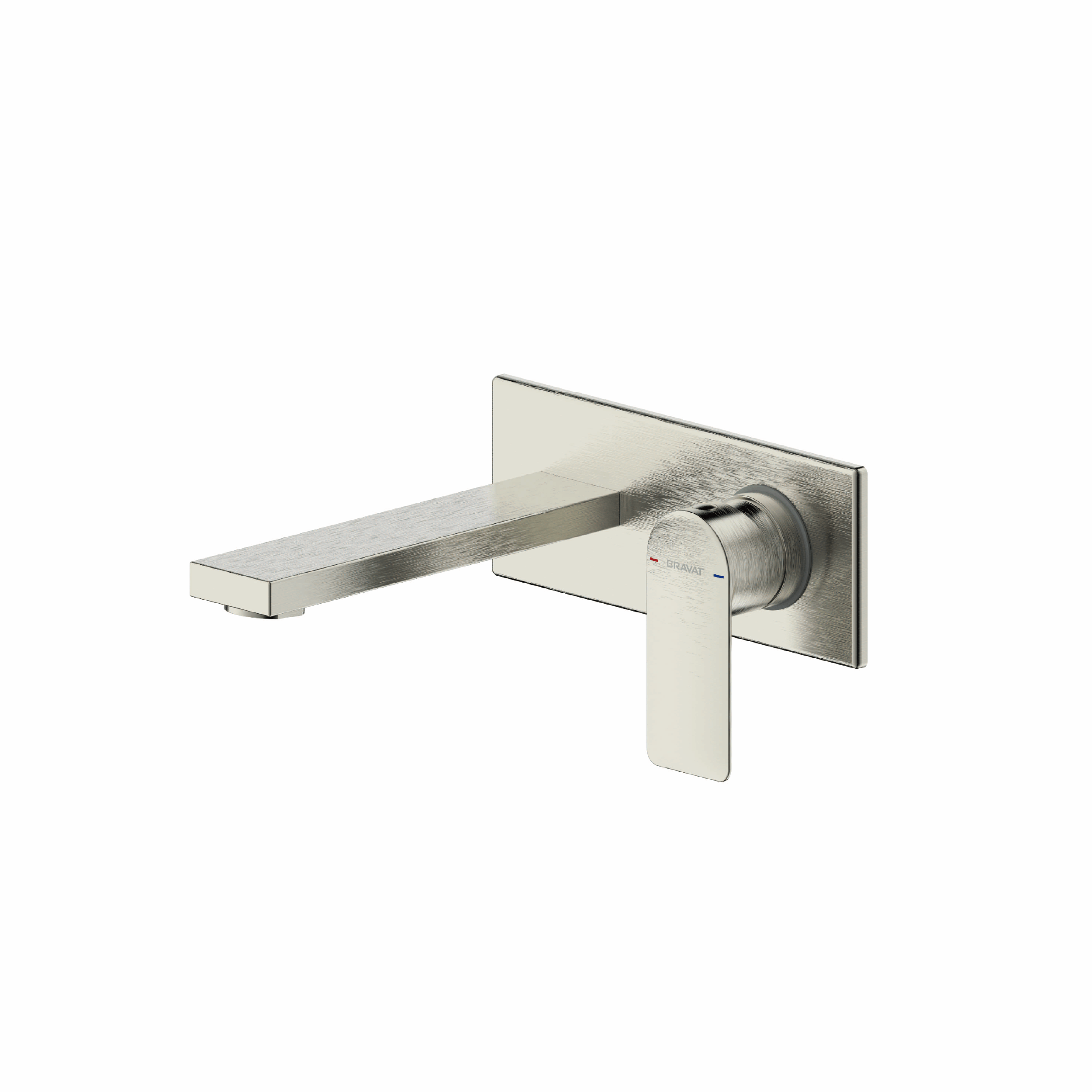 Elle Wall Basin Mixer Brushed Nickel