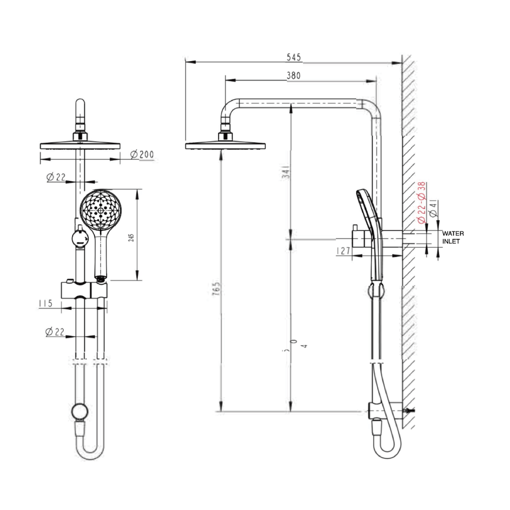 Affability Shower Combo