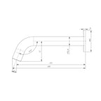 Purism Bath Spout Brushed Nickel