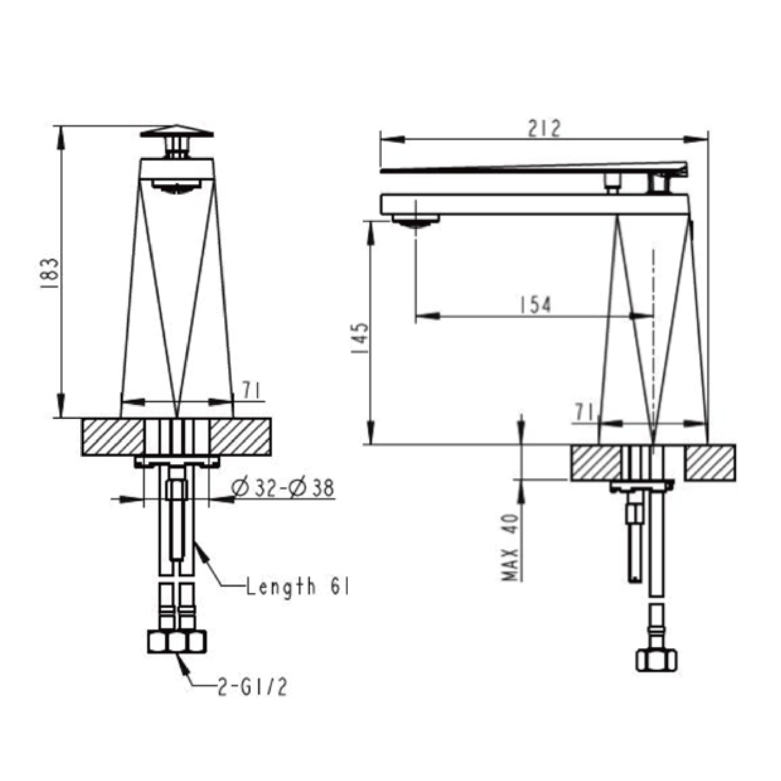 Diamond High Basin Mixer