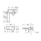 Diamond Wall Basin Mixer