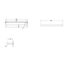 Diamond Double Towel Rail Chrome
