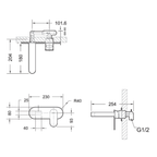 Gina Wall Basin Mixer