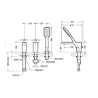 Gina 3Pcs Bath & Shower Mixer