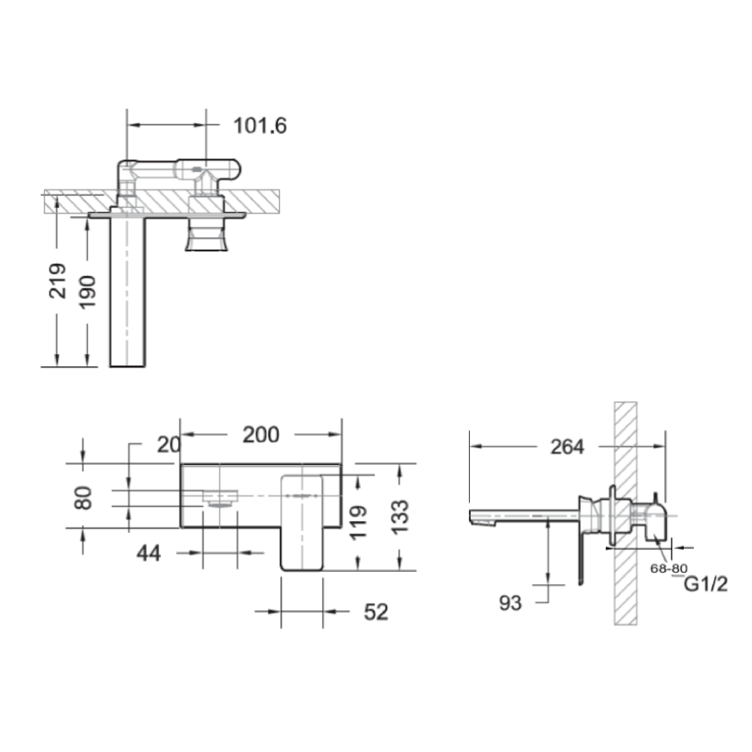 Phillis Wall Basin Mixer