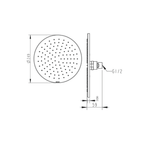 250mm Shower Head Gun Metal