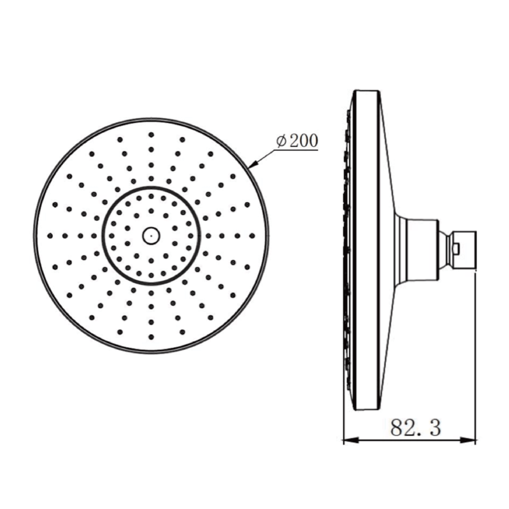 200mm Shower Head Chrome