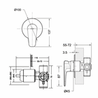 Source Shower Mixer Brushed Nickel