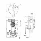 Source Shower Mixer with Diverter Brushed Nickel