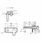 Source Wall Basin Mixer Gun Metal