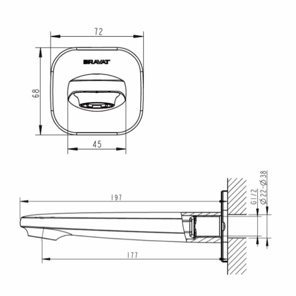 Source Bath Spout Gun Metal
