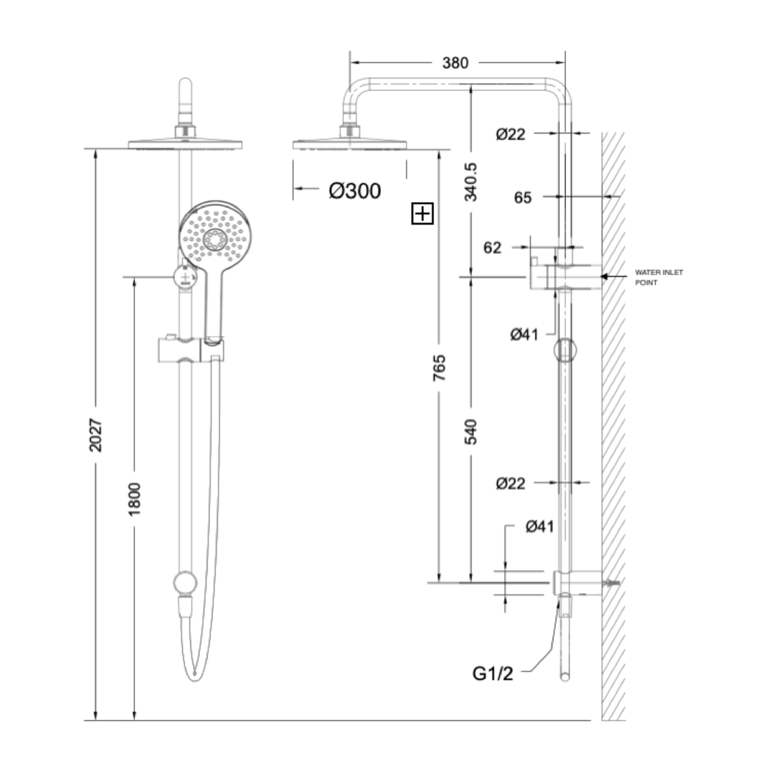 Source Shower Combo Gun Metal