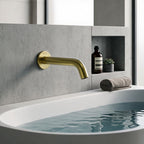 Purism Bath Spout Brushed Brass