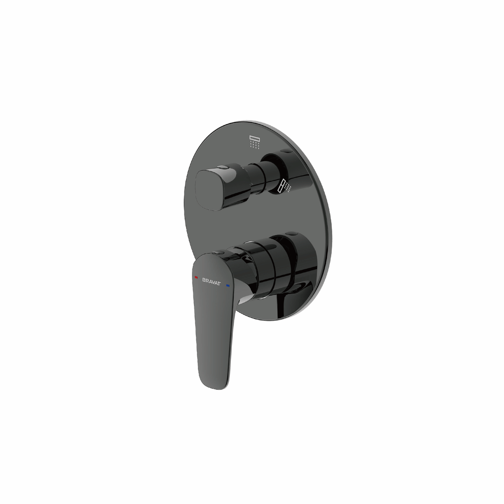 Source Shower Mixer with Diverter Matte Black