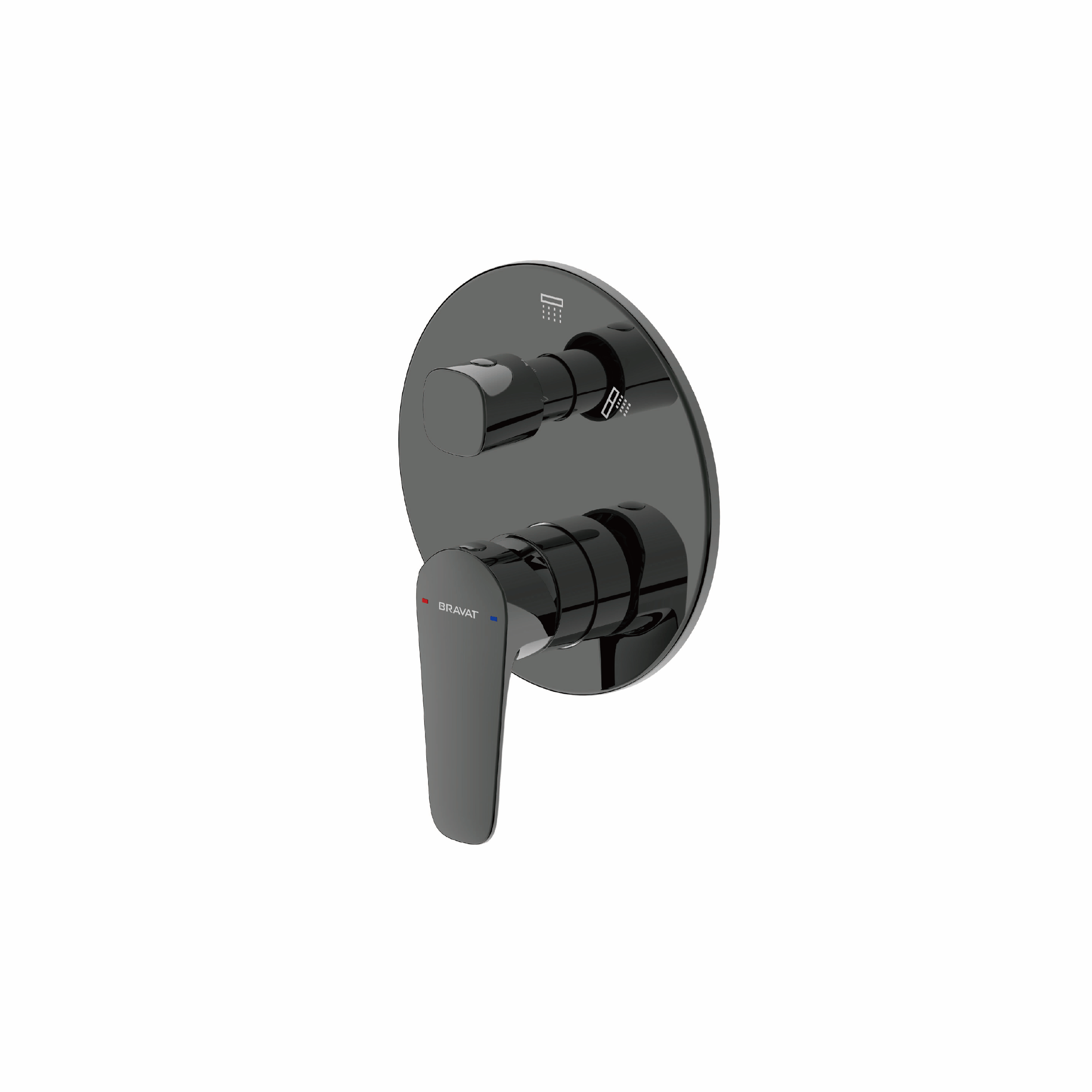 Source Shower Mixer with Diverter Matte Black