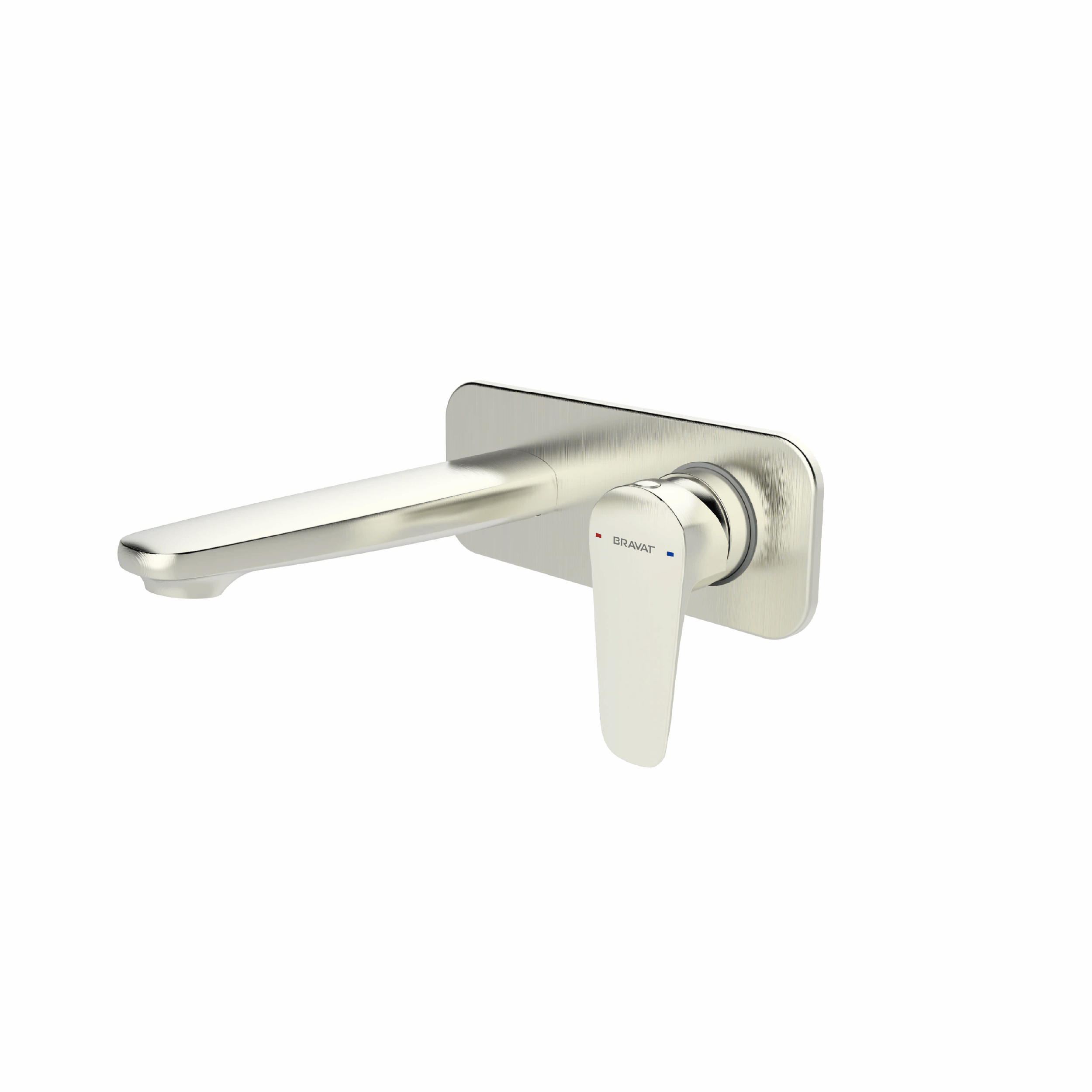 Source Wall Basin Mixer Brushed Nickel